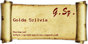Golda Szilvia névjegykártya